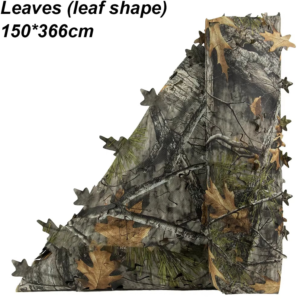 Hunting Camouflage Net Laser Cutting Leafs Camouflage Net Outdoor Sniper Hunting Shooting Camouflage Hunting Accessories