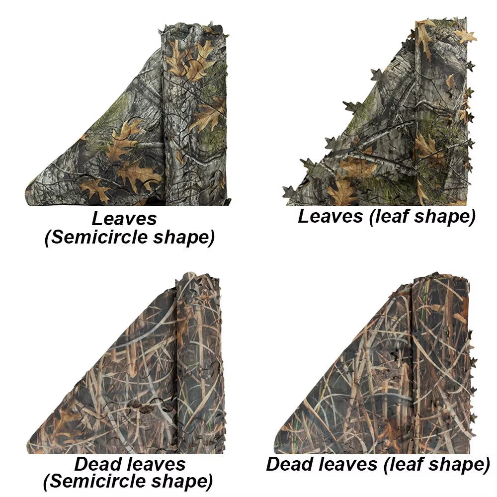 Hunting Camouflage Net Laser Cutting Leafs Camouflage Net Outdoor Sniper Hunting Shooting Camouflage Hunting Accessories