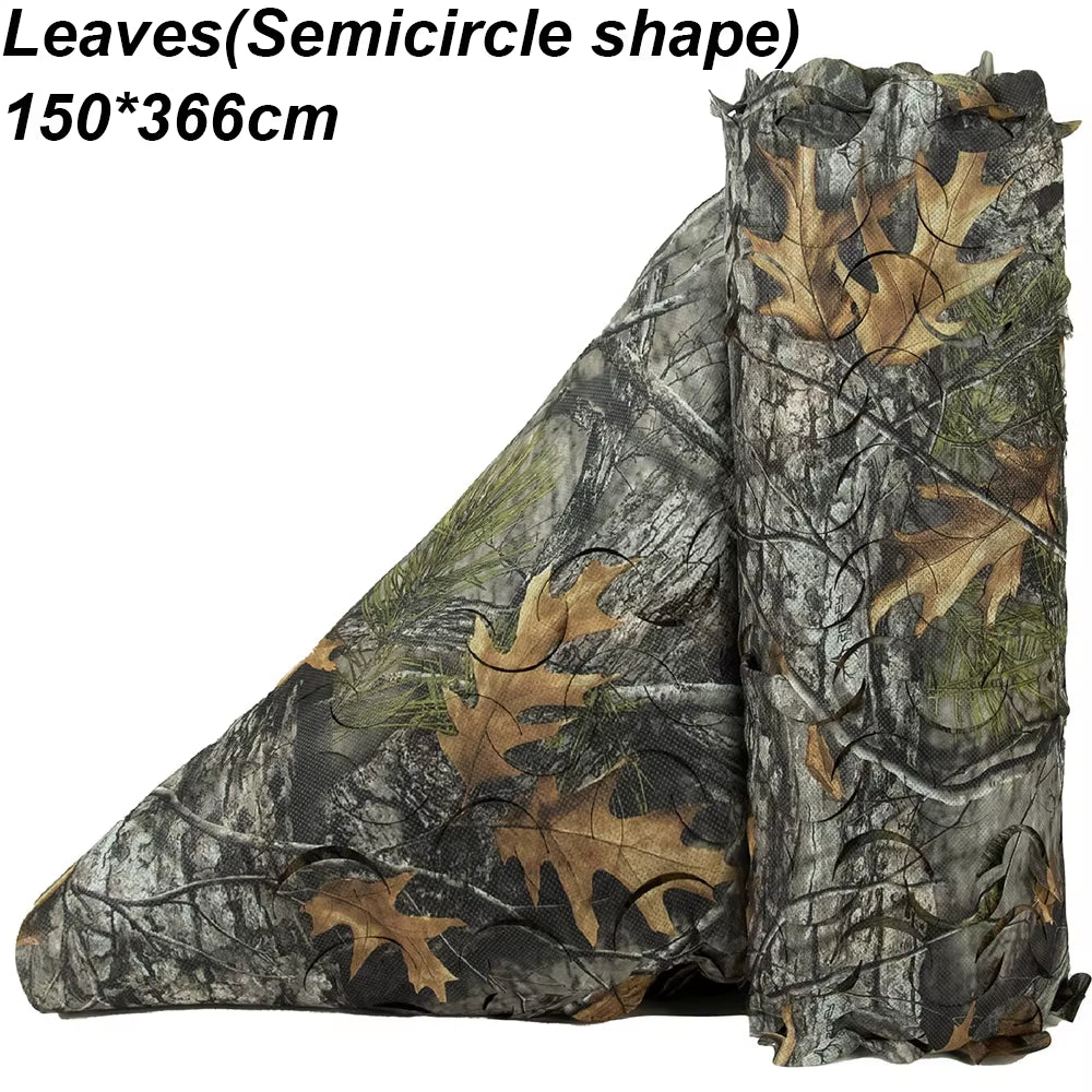 Hunting Camouflage Net Laser Cutting Leafs Camouflage Net Outdoor Sniper Hunting Shooting Camouflage Hunting Accessories